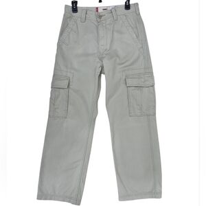 Vintage Y2K Levi's Cargo pants men's 30x30 khaki tan cotton straight leg baggy